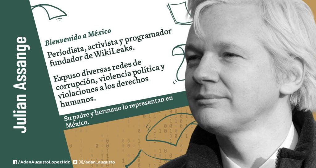 Adán Augusto bienvenida Assange